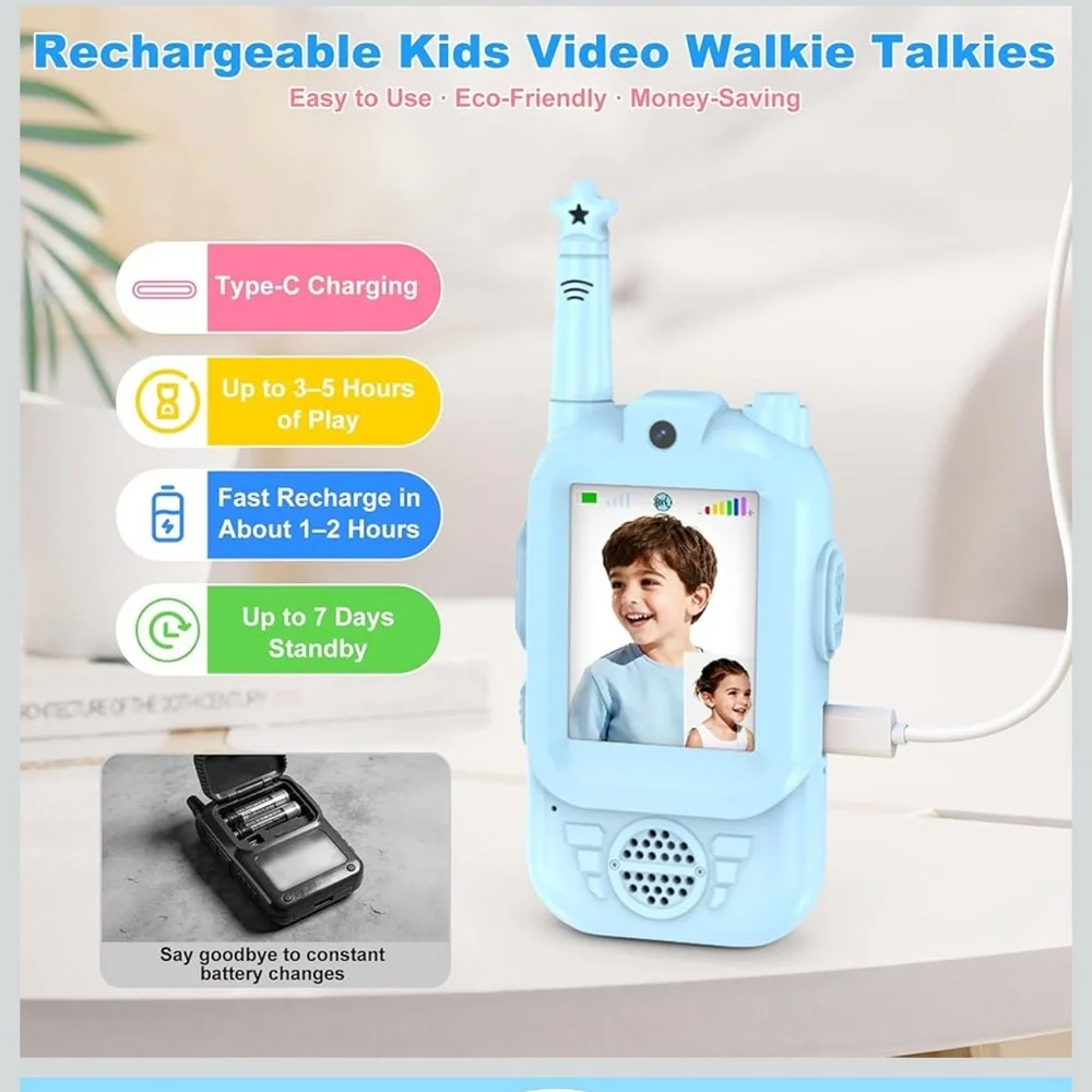 Video walkie talkies for Kids 2 pack